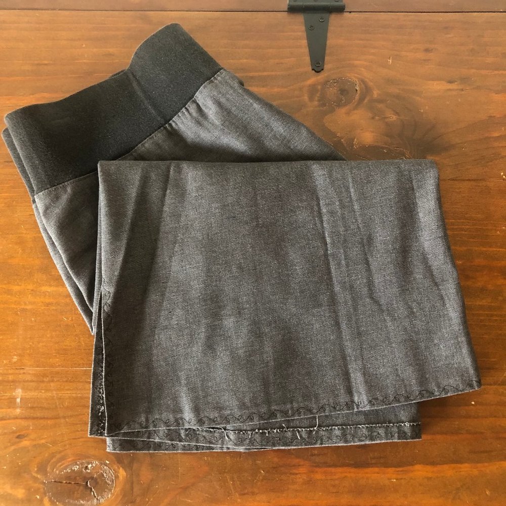 Handmade Embellished Charcoal Maternity Skirt